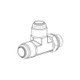 Té orientable renversé TRMJ 7/8 1/2 cylindrique