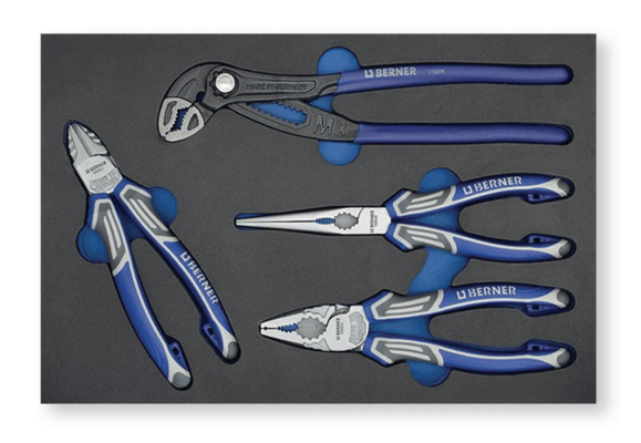 Outils - Outils divers - Mousse pinces diverses 4 pièces (par 1)