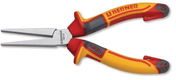 Pince bec plat isolé manche tri-matière spécial électricien longueur 160 mm (par 1)