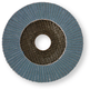 Disque à lamelles zirconium bombé 125 mm grain 80 plaque fibre de verre incurvée à 10° (par 1)