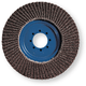 Disque à lamelles céramique plat 125 mm grain 60 plaque plastique incurvée à 6° (par 1)