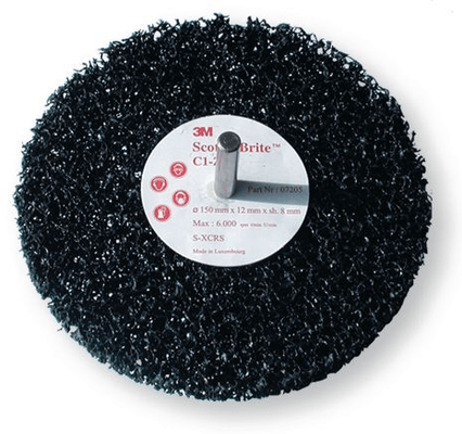 Electroportatif - Electroportatif divers et accessoires - Disque de nettoyage 3M noir avec mandrin 150mm (par 1)