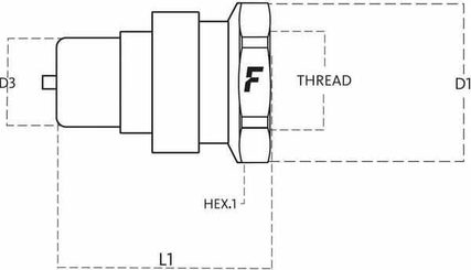 Pièces agricoles - Hydraulique - Coupleur mâle viton VVS 1/4BSP