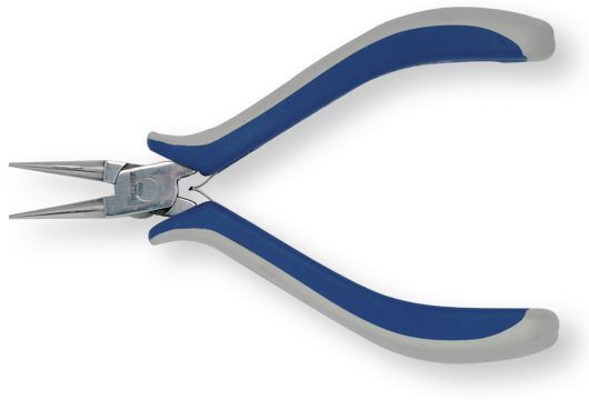 Outils - Outils divers - Pince électronique becs ronds manche bi-matière spécial anti-statique longueur 120 (par 1)