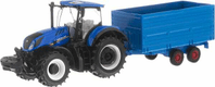 New Holland T7.315 avec remorque à foin