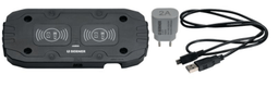 Système de charge sans fil double avec câble et adaptateur 2A (par 1)