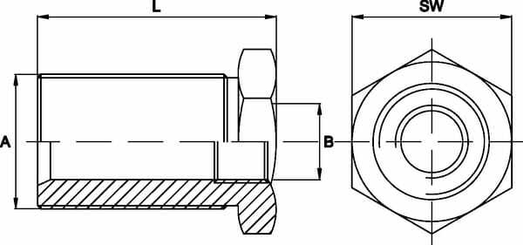 Pièces agricoles - Hydraulique - Union M/F MBSPT 1" - FBSP 1"