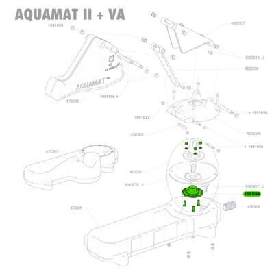 Pièces agricoles - Abreuvoir - PLATEAU MEMBRANE+BOULONS ET JOINTS AQUAMAT