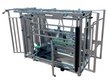 Cage de contention à largeur réglable - portes d'accès inférieur - commandes à gauche - tapis antidérapant - galvanisé
