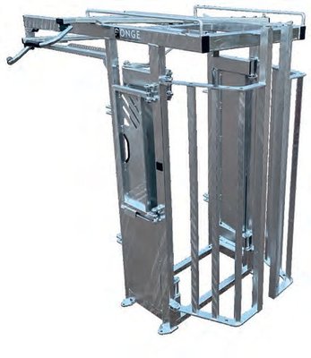 Materiels - Cage de contention - Porte de contention commandes reversibles configuration à droite - galvanisé