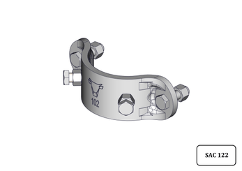 Accessoires et options matériel  - Matériel d'élevage - autre - DEMI BRIDE RONDE NUE ANTI ROTATION D.102MM (2 VIS DE SERRAGE)