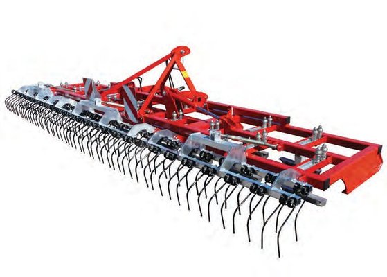 Materiels - Émousseur - Green 7,20 mètres maintien au sol patins - équipements arrières dents étrilles