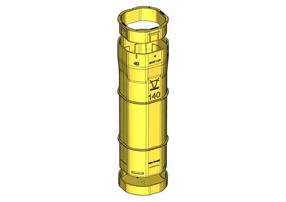 Materiels - Accessoires 5Kg-10Kg - FOURREAU TREFLE JAUNE D.140MM COMPLET