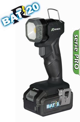 Electricite - Torche, baladeuses, projecteurs - LAMPE TORCHE "R-BAT20" 20V AVEC BATTERIE 2AMP + CHARGEUR