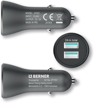 Electroportatif - Electroportatif divers et accessoires - Chargeur automobile allume cigares 2 USB-2 A- 12/24 V (par 1)