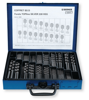 Electroportatif - Electroportatif divers et accessoires - Coffret BS D forets TOPline Silver 338 HSS 2-10 mm affût. croix - 90 pcs (par 1)