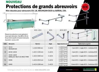 Materiels - Abreuvoir - KIT PROTECTION S : BARRE 900MM