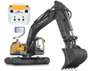 DiggerVolvo EC160E Metal 1:16 avec grappin à obus et marteau de démolition
