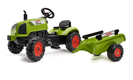Tracteur Claas avec remorque et capot ouvrant