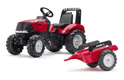 Tractopelle Case IH avec remorque