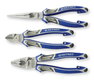 Jeu 3 pinces tri-matière (1 pince coupante diagonale tri-matière lg 160, 1 pince universelle "CM" tri-matière lg 180, 1 pince té