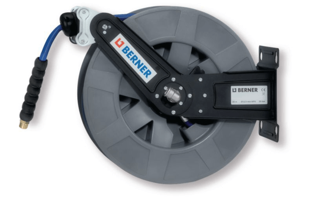 Electroportatif - Electroportatif divers et accessoires - Enrouleur mural ouvert 20 mètres Ø 12,5 mm avec raccord filetage 1/2, filetage entrée 1/2" femelle. (par 1)