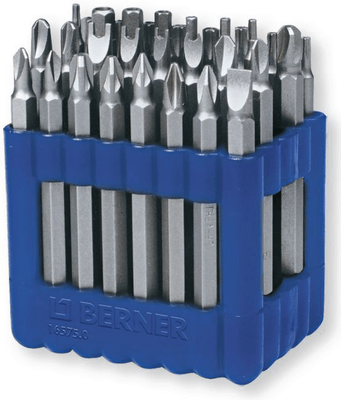 Electroportatif - Electroportatif divers et accessoires - Jeu 32 embouts 1/4" sécurité (Embouts : fente long 6x1, PH long :PH1/PH2, PZ long PZ/1PZ2/PZ3, Tx trou long Tx 8 a 40, hexagonal