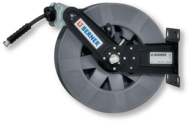 Electroportatif - Electroportatif divers et accessoires - Enrouleur mural ouvert haute-pression 18 mètres Ø tuyau 3/8" avec raccords ebtrée et sortie filetage 3/8 femelle. (par 1)