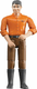 Homme avec pantalon marron