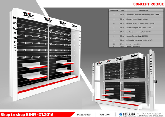 Pièces Quad & Motos - Pièces communes - Concept shop-in-shop corner BIHR - Configuration Rookie