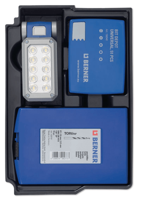 Electroportatif - Electroportatif divers et accessoires - Assortiment lampe BACWL 12 V + coffrets embouts et forets (par 1)