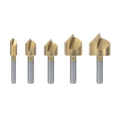 Electroportatif - Forets - Scies cloches - LOT 5 FRAISES CONIQUES TITANE EN MALETTE ALU