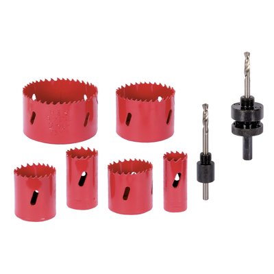 Electroportatif - Forets - Scies cloches - LOT DE 6 SCIES CLOCHES ACIER 22/29/38/44/57/67 MM MALETTE