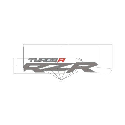 Pièces Quad & Motos - Pièces communes - DECAL-FR.DOOR,UPR,RZR,TRB R,LH Polaris origine