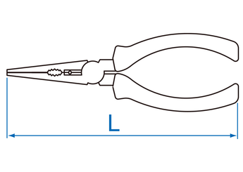Outils - Outils divers - Blister de pince-becs plats 165mm