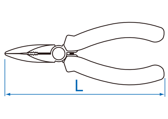 Outils - Outils divers - Blister de pince-becs plats coudés