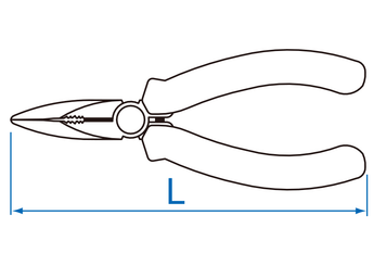 Outils - Outils divers - Blister de pince-becs plats coudés