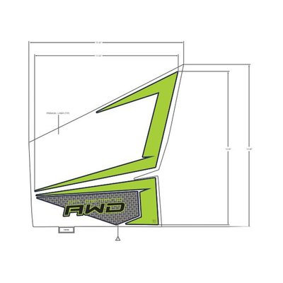 Pièces Quad & Motos - Pièces communes - DECAL-FR.CAB,SIDE,AWD,RH Polaris origine