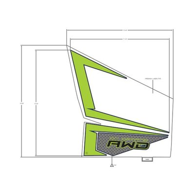 Pièces Quad & Motos - Pièces communes - DECAL-FR.CAB,SIDE,AWD,LH Polaris origine