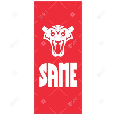 Pièces agricoles - Merchandising - Flag Red + SAME Logo 150x350cm Deutz-Fahr origine