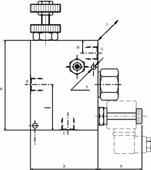 Pièces agricoles - Hydraulique - Régulateur de débit 3 voies VE-A-08-NA1/2