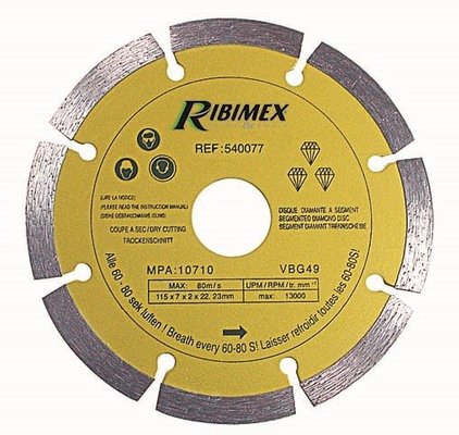 Sds - Disques diamantés - DISQUE DIAMANTE SEGMENT 115MM CLASSE A