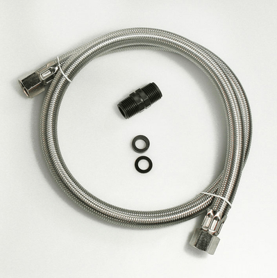 Pièces agricoles - Abreuvoir - FLEXIBLE INOX FF 1/2 LONG 100CM + JOINTS