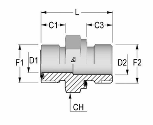 Pièces agricoles - Hydraulique - Adaptateur 1"7/16 ORFS - 1"1/4 BSP