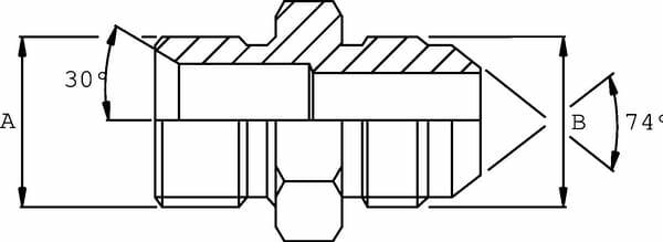 Pièces agricoles - Hydraulique - Adaptateur 7/16 JIC-M10