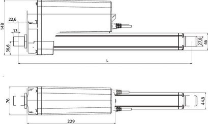 Pièces agricoles - Electricité - Actionneur 12V S=500