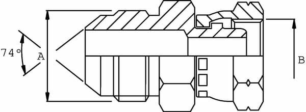 Pièces agricoles - Hydraulique - Adaptateur 9/16 x M20 JIC/M