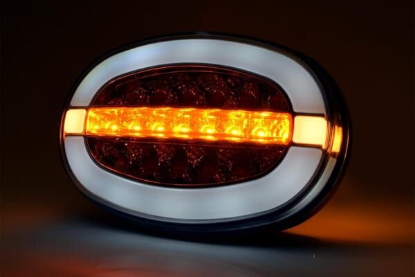 Pièces agricoles - Eclairage - Feu avant multifonction LED, ovale, 12-24V, 136,4x91x40mm