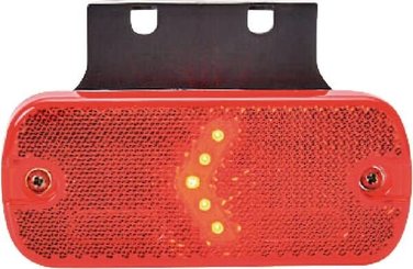 Pièces agricoles - Eclairage - Feu de gabarit LED, rouge, rectangulaire, 12-24V, 133,8x53x25mm, "SAFETY LINE", Kramp