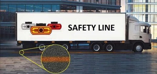 Pièces agricoles - Eclairage - Feu de gabarit LED, orange, rectangulaire, 12-24V, 133,8x53x25mm, "SAFETY LINE", Kramp